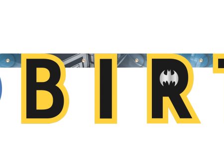 Batman Happy Birthday Banner, 1ct Discount