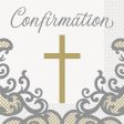 Fancy Gold Cross Confirmation Luncheon Napkins, 16ct For Cheap