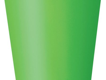 Lime Green Solid 9oz Paper Cups, 8ct Online Hot Sale