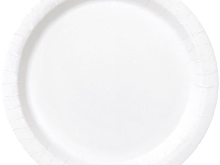 White Solid Round 9  Dinner Plates, 8ct Discount