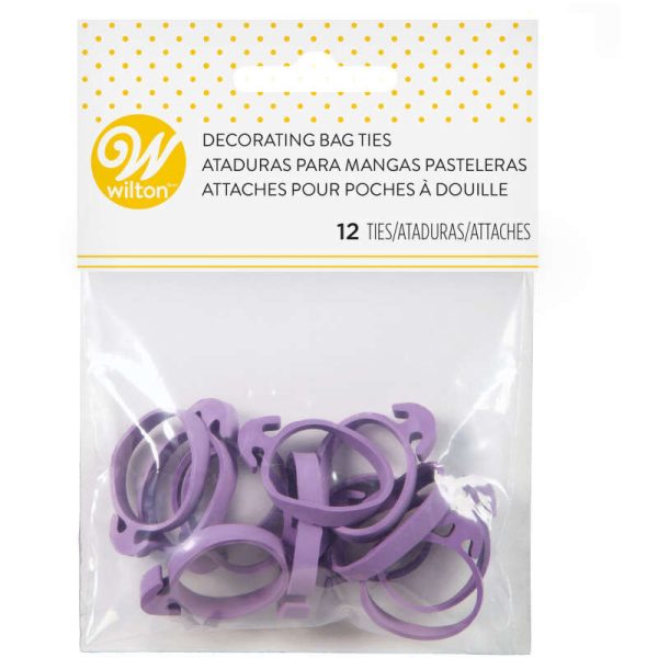 Reusable Rubber Piping and Decorating Bag Ties, 12-Count on Sale