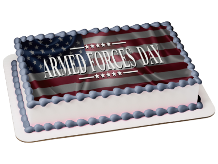 Armed Forces Day the American Flag Edible Cake Topper Image ABPID57454 Online