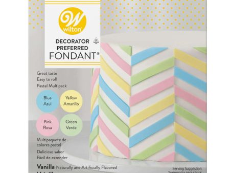 Decorator Preferred Pastel Fondant, 4-Pack Fondant Icing Hot on Sale